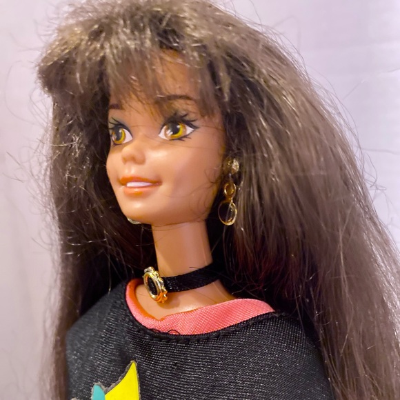 Vintage 1993 glitter hair brunette Barbie BOGO free - Picture 4 of 5